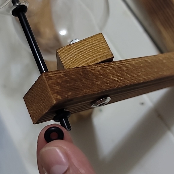 NEW Ivolador Desktop Glass 5 Bulb with Retro Wooden Stand - Picture 11 of 16